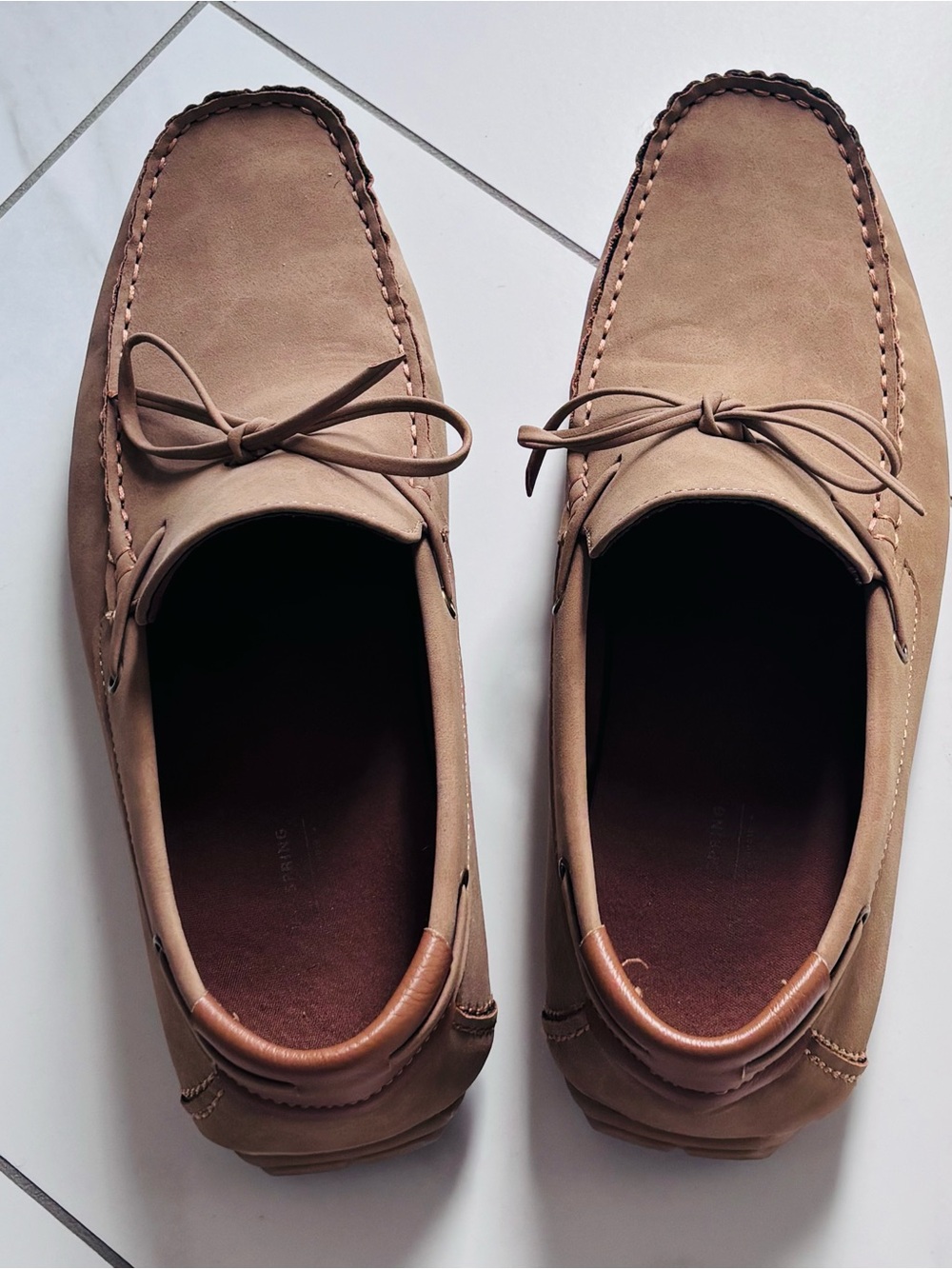 Call It Spring Men's Tan Suede Slip-On Loafers